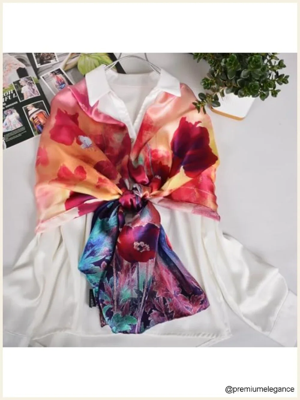 100% Mulberry Silk Scarf Wrap Shawl 67x20 Lightweight